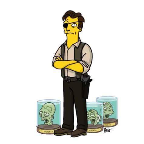 Der Governor, Rick und Carl im SimpsonsStyle Dravens Tales from the