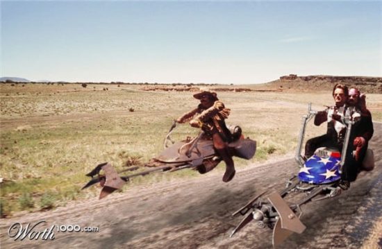 Motociclista Speeder di Star Wars Easy Rider