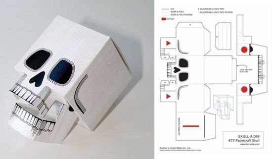 Paper Craft Skull
