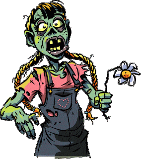 "Wolle Blume kaufe" Zombie
