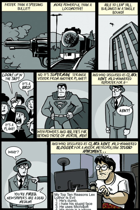 Superman ist ein Blogger