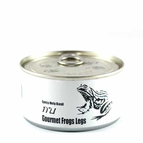 Gourmet canned frog legs