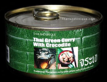 Gourmet canned crocodile curry