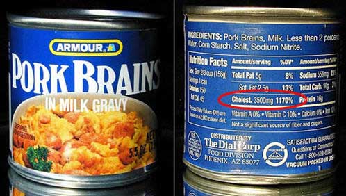 Gourmet canned pork brain