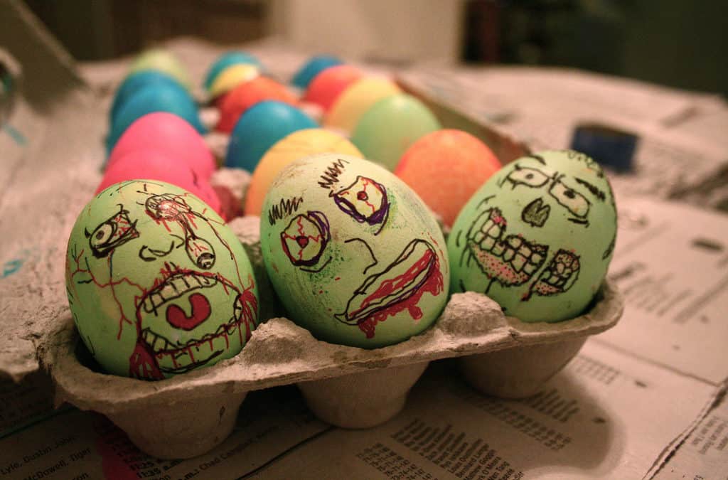 Zombie veľkonočné vajíčka