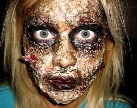 Zombie Face Halloween Makeup Tutorial