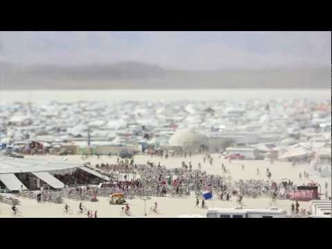 Таймлапс Burning Man Tilt Shift