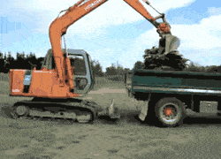 Hur man lastar en grävmaskin