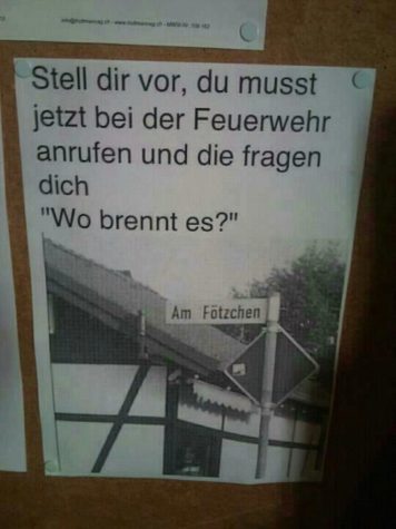 Wo brennt es?