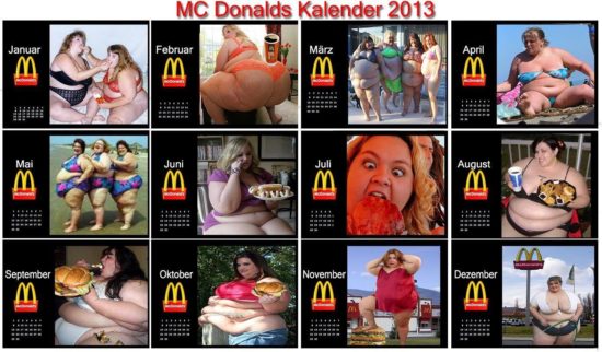 Mc Donalds Kalender 2013