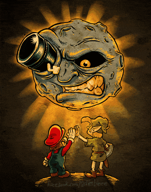 Mario et Link vs. La lune