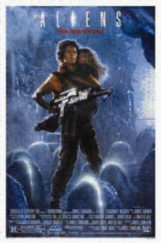 Aliens Poster aus unzähligen Movie Screenshots