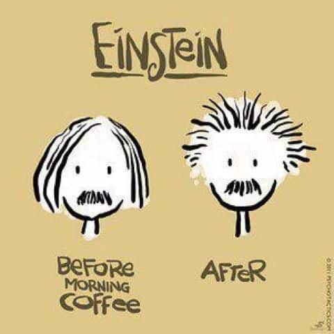 Einstein og kaffen