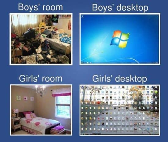 Chambre et bureau pour garçons et filles