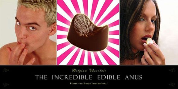 Spiselig anus - Chokoladeroset som en ny praline
