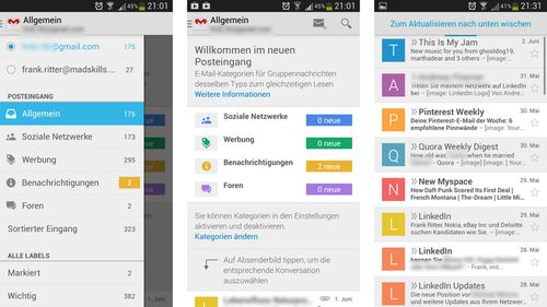 Gmail-Update auf Version 4.5: Neuerungen und Download