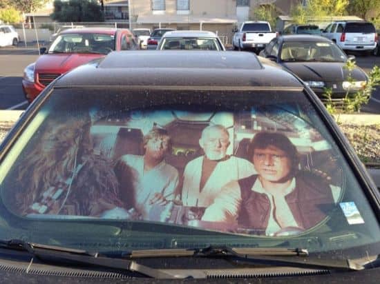 Star Wars solbeskyttelse for bilen