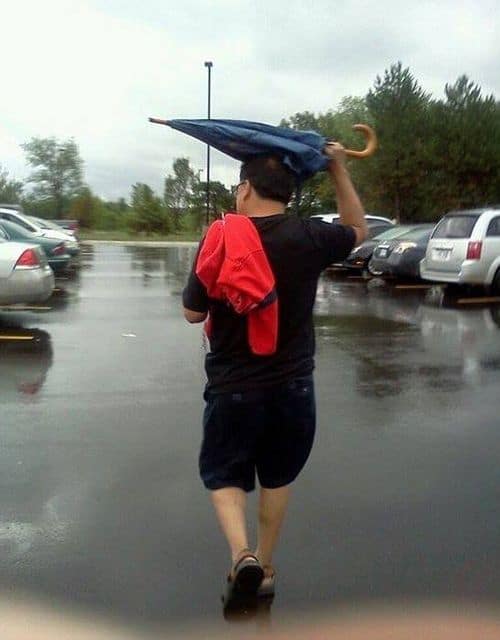 Wie man einen Schirm richtig nutzt