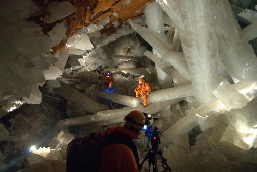 Kristallen grot van reuzen