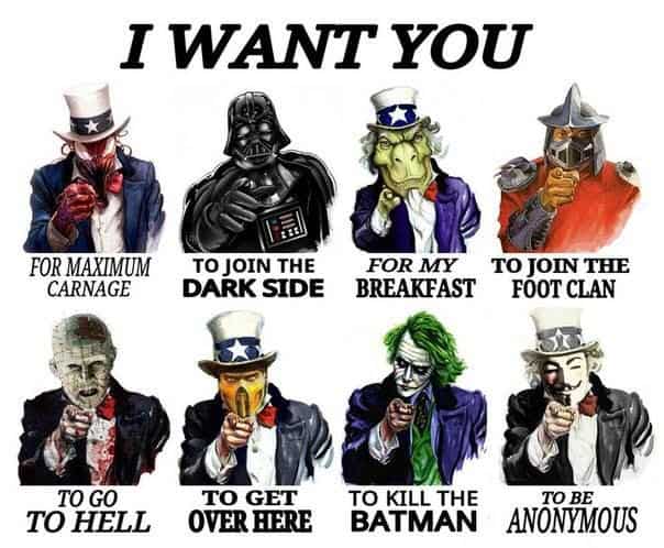 I want you...