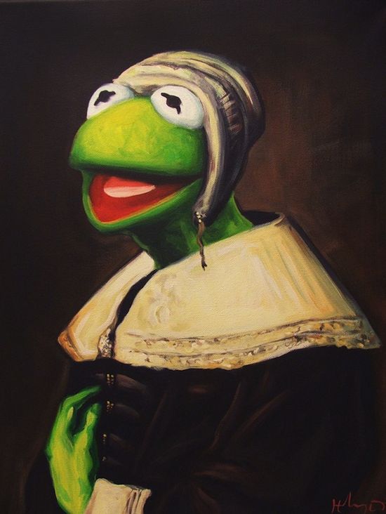 Klassiskt porträtt av Kermit