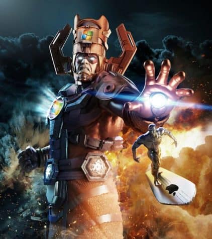 Superhelden im Sponsorengewand