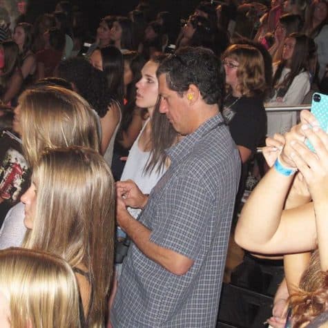 Fathers at the teen concert