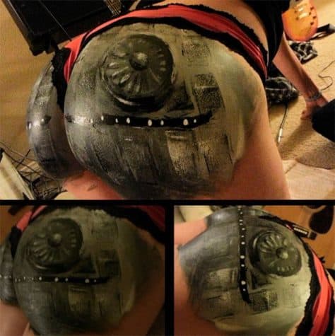 Death Star Butt Painting