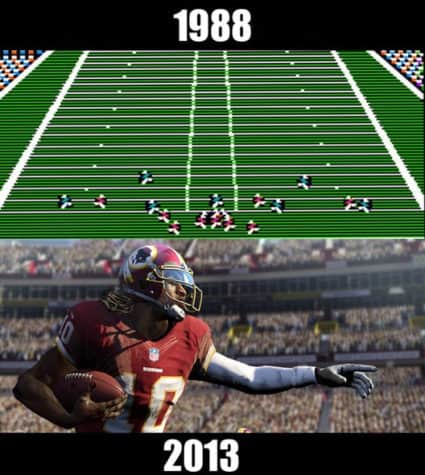 Série de jogos: antes e agora - Madden NFL