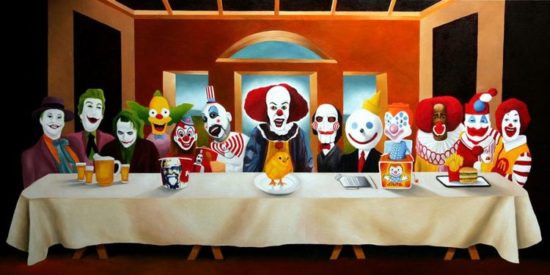 Das letzte Abendmahl: Clowns