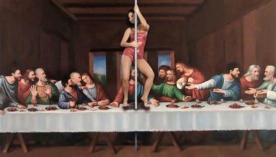 The last supper: striptease
