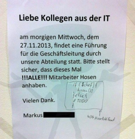 Liebe Kollegen aus der IT