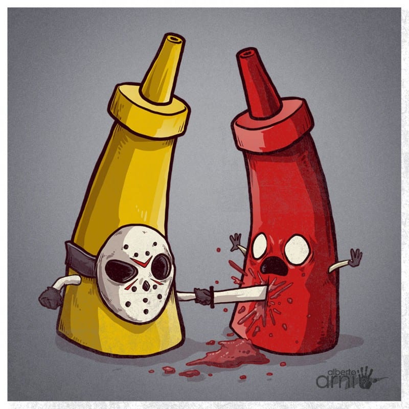 Mustard Jason vs Ketchup Freddy Dravens Tales from the Crypt