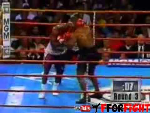 Mike Tyson returns the ear to Evander Holyfield
