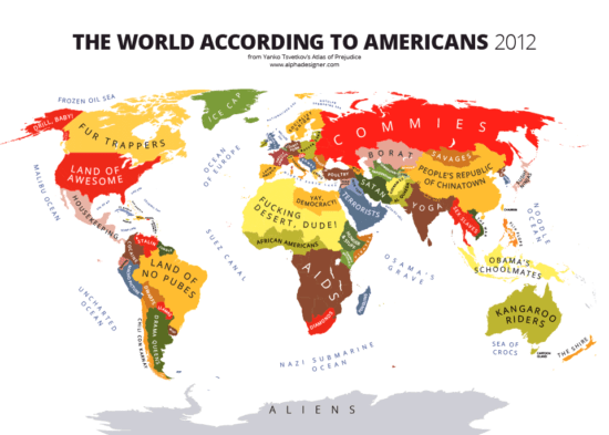 Mundo de acordo com os Estados Unidos da América