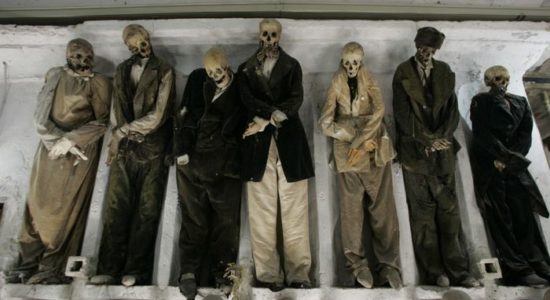 Katakomben in italienischen Kloster in Palermo