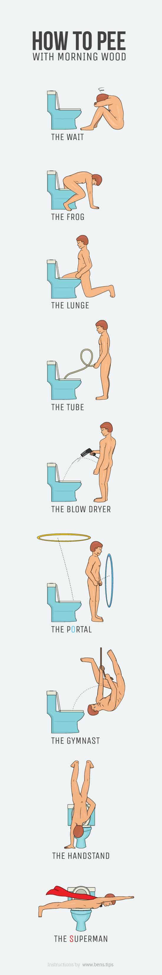 How to pee with a morning stick