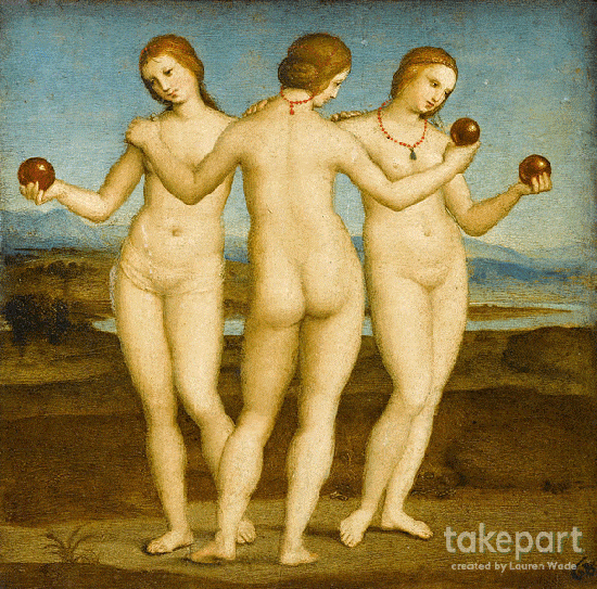 Size Zero: Modelmasse in klassischen Gemälden - Raphael Les Trois