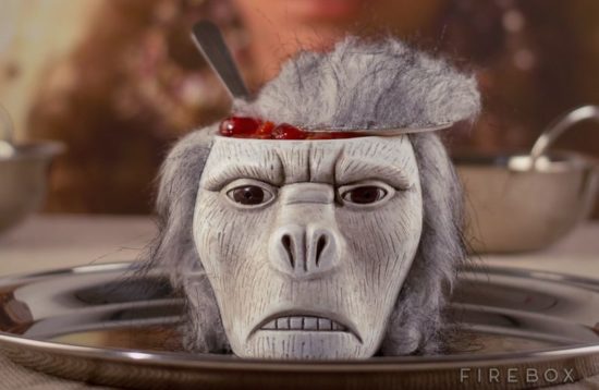 Чаша с мозгами обезьяны