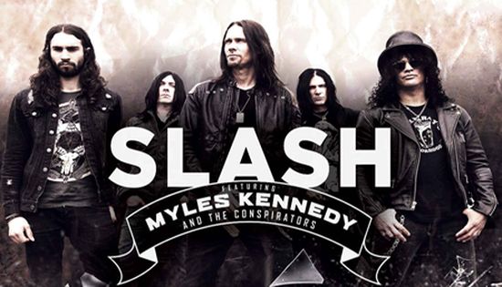 Slash avec Myles Kennedy & The Conspirators en concert à la St.Jakobshalle Basel