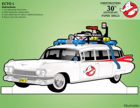 Ghostbusters Paper Dolls - ECTO-1