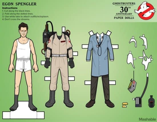 Ghostbusters pappersdockor - Egon