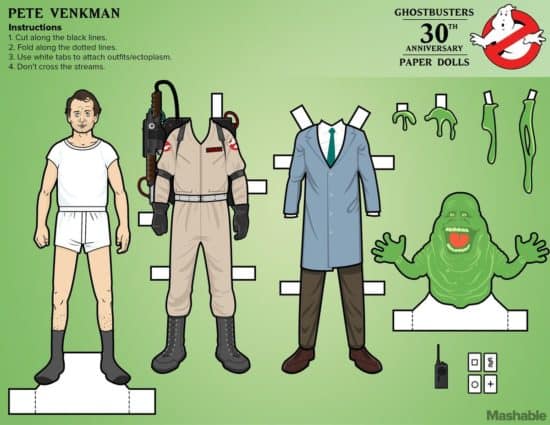 Ghostbusters Paper Dolls . Venkman