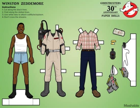 Ghostbusters Paper Dolls - Winston