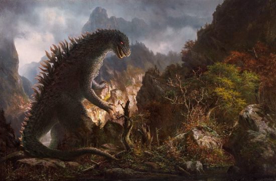 Monster in kitschigen Landschaftsbildern: The Ancient Kaiju Project