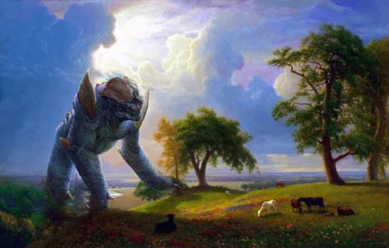 Monster in kitschigen Landschaftsbildern: The Ancient Kaiju Project