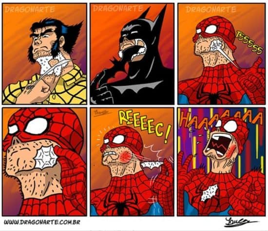 Como os super-heróis se barbeiam