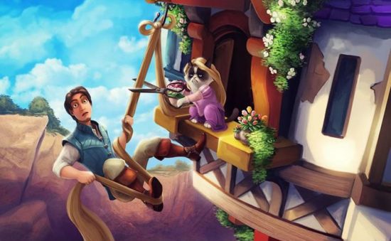Grumpy Cat Rapunzel
