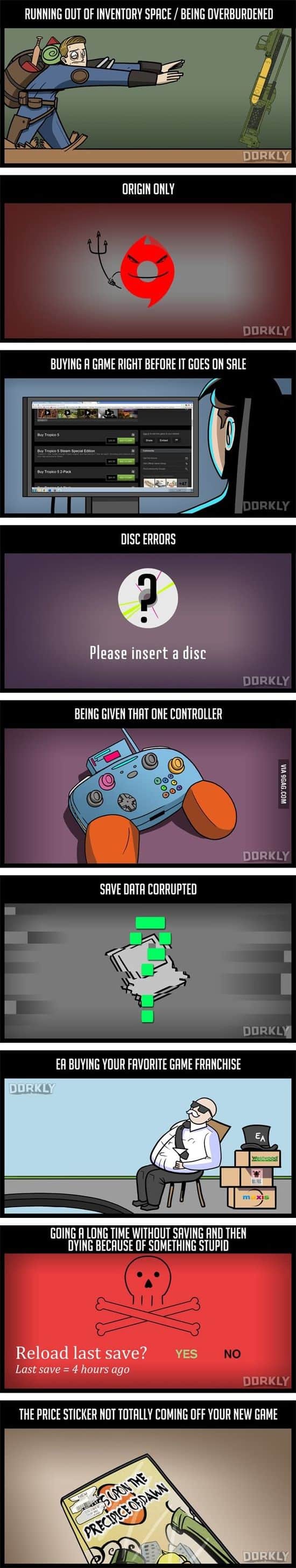 The 9 Greatest Fears of Gamers