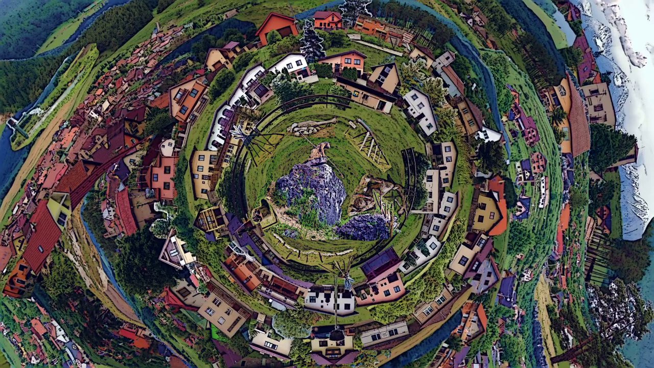 Gánovce als kaleidoskopiertes Dorf